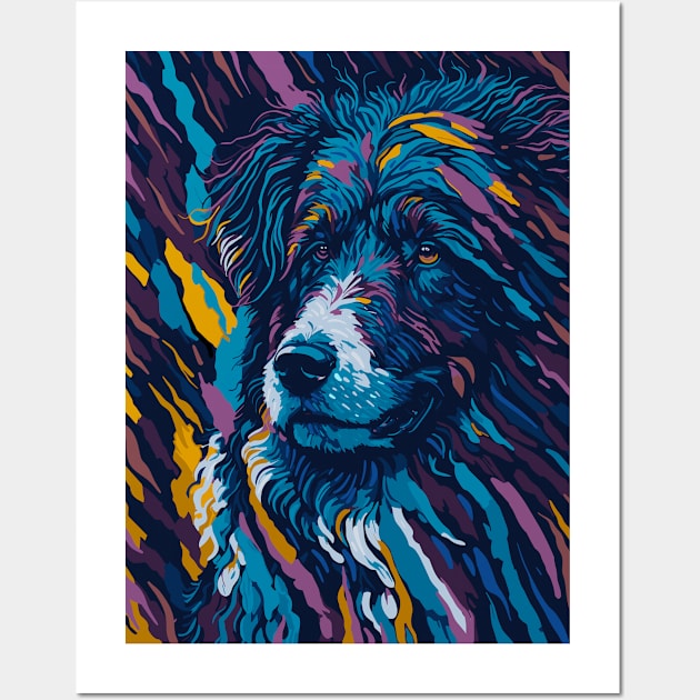 Abstract Bergamasco Sheepdog Wall Art by BAJAJU